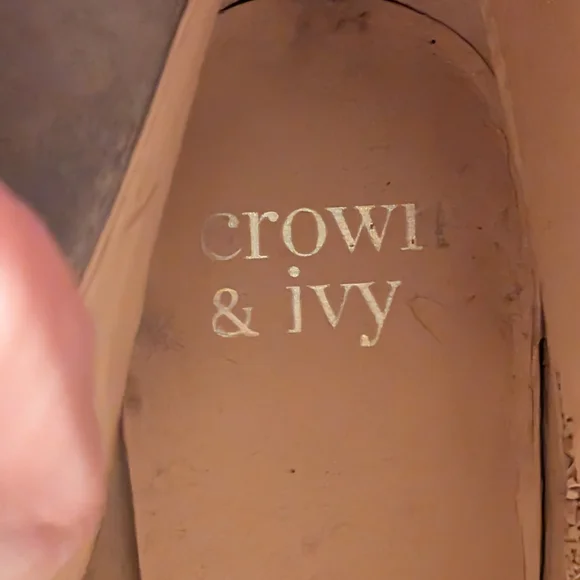 Crown & Ivy Morcella Ruffle Ankle Boots - Light Gray Suede - Picture 11 of 12